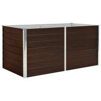 vidaXL Jardinera elevada de acero galvanizado marrón dimensiones 160 x 80 x 77 cm,  240 x 80 x 77 cm,  160 x 40 x 45 cm y mas - details 9
