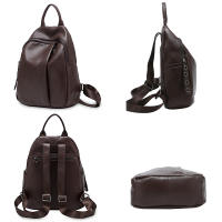 Mochila De Cuero Genuino Zency Para Mujer Anti-Robo Estilo Clásico Casual Para Viajes Y Escuela Bolsa Diaria Para Niñas - details 3
