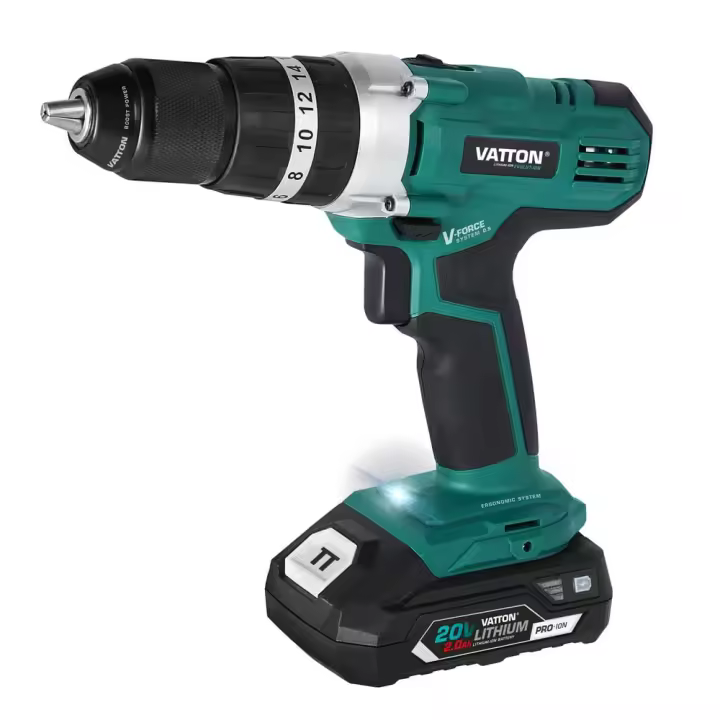Taladro Percutor VATTON 20V con 1 Batería 2.0Ah - 1