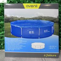 YUMO HOUSE-Cubierta redonda Piscina 300 cm-Cobertor Piscina redondo 300 cm. Con Lazos de Cuerda AVENLI 16125, Material duradero, Cuerdas de sijeción, Color azul - details 1