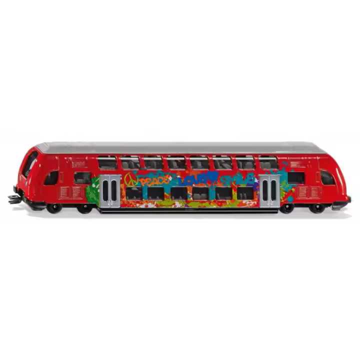 Tren de Dos Pisos SIKU de Metal con Grafitis - 1