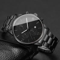 Reloj De Pulsera De Lujo Para Hombre Calendario Moda Roma Dial Cuarzo Sin Caja Material De Correa De Aleación Estilo Casual - details 4