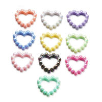 5pcs/Lote Contadores De Corazón De Acrílico Para Hacer Joyas Accesorios DIY Para Pulseras Y Pendientes En Colores Mixtos - details 0