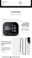 Tomacorriente Con Timer Y Termostato Digital 220v Controlador De Temperatura Con Interruptor De Timer Para Calentamiento Y Refrigero Sensor De Temperatura Para El Hogar - details 5