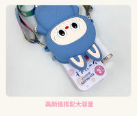 Bolsa De Silicona Labubu Cartoon Monedero Cruzado Para Niños Accesorios De Viaje Portátil Regalos De Cumpleaños Anime Bag Unisex - details 14