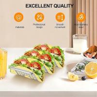 Taco stand, 4-pack stainless steel stand with handle, taco tray holds up to 3 tacos, taco stand - details 0