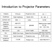 Proyector Portátil Emiuzek YG300 Mini LED Para Teléfono Plug-In Teatro Doméstico Adecuado Para Exteriores Y Entretenimiento En Casa - details 17