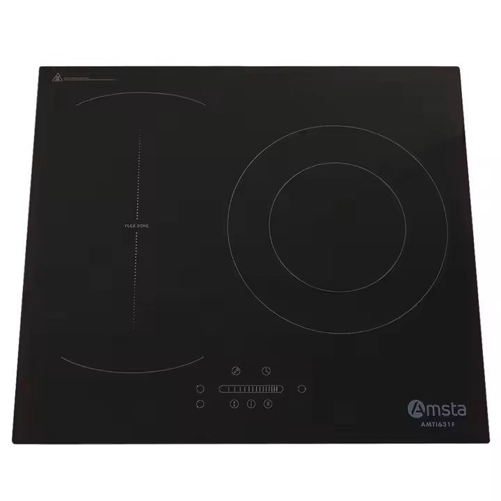 Placa de Inducción AMSTA AMTI631F 1 zona flexible 3 fuegos 60 cm 7400w Negra - 1