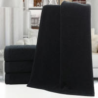 Toalla De Baño Grande Negra De Algodón Super Absorbente Suave Y Gruesa Toalla De Rostro Para Uso En La Playa Y El Baño - details 3