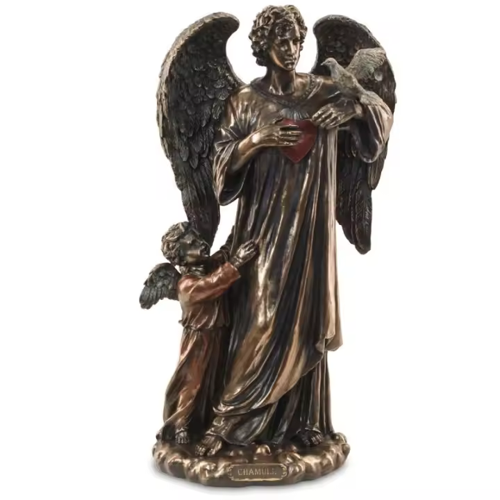 SIGNES GRIMALT Signes Grimalt Figura De Colección Arcángel Chamuel Bronce Decoración Clásica 29cm - 1