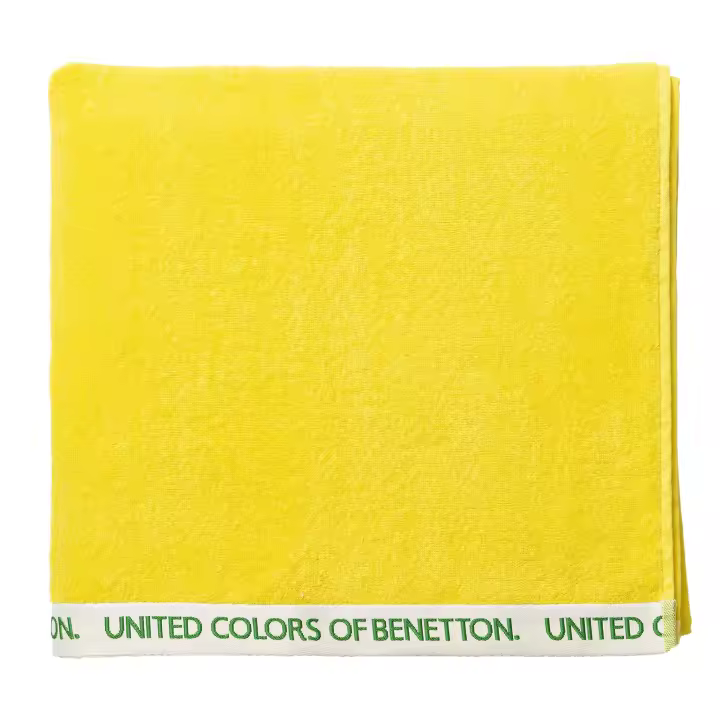 TOALLA DE PLAYA 90X160CM 380GSM 100% ALGODÓN VELOUR AMARILLO RAINBOW - 1