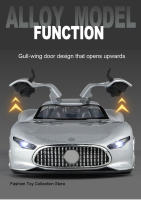 Modelo De Coche Bens-AMG GT De 1:32 En Aleación Con Sonido Y Luz Vehículo De Retroceso Para Juguete Decorativo Para Niños - details 9