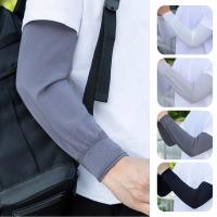 1Par De Mangas De Protección Solar Para Hombres Verano 2025 Algodón De Hielo Suave Absorbente Guantes De Hielo Para Ciclismo Running Conducción - details 2