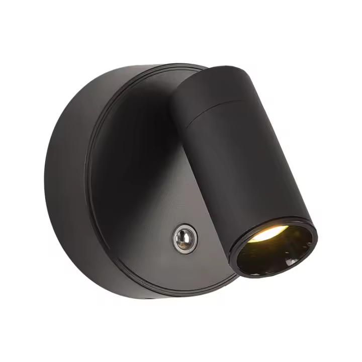 Lámpara De Pared LED Toque Control 360 Rotación Negra Blanca Luz Nocturna Inalámbrica Para Decoración De Habitación Dormitorio Moderno - 1