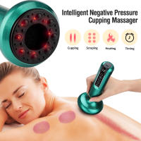 Masajeador De Cintura Eléctrico Con 12 Velocidades Y Copas De Ventosa Para Terapia Anti-Celulitis Y Quemagrasa Guasha De Masaje Corporal - details 4