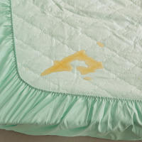 Sábana Protectora De Muelles Impermeable Y Antialérgica Con Patrón Cuadrado Para Cama Capa De Protección Contra Polvo Y Bacterias - details 2