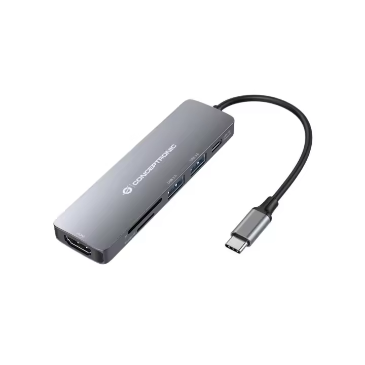 Conceptronic donn11g laptop dock and port replicator wired usb 3.2 gen 1 (3.1 gen 1) type-c gray - 1
