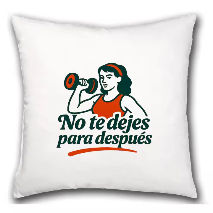 MERCHANDMANIA Cojín frase motivadora gimnasio gym esfuerzo motivacion hogar comodo cussion - 1