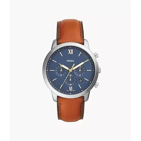 FOSSIL Reloj Neutra Cronógrafo de Piel Marrón FS5453 - 44 Mm - 1
