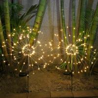 Luces De Fuego Solar LED Para Jardín Decoración De Aire Aéreo Impermeable Exterior Lámpara De Césped Dandelion Para Paisaje Jardín Decoración - details 0