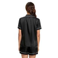 Conjunto De Pijamas De Seda Y Satén Para Mujer Verano Con Cuello Redondo Y Shorts 2 Piezas Dormitorio Elegante Pijama De Noche - details 17