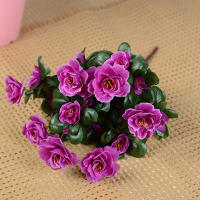 Rosa Silken Artificial Roja Para Otoño Resistente Al UV Decoración De Hogar Pequeña Para Jardín Estilo De Flores Silken - details 3