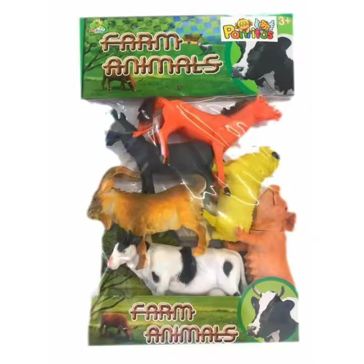 BOLSA 6 ANIMALES DE GRANJA "FARM ANIMALS" DE PANRITOS - 1