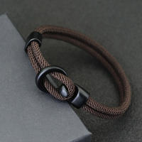 Pulsera De Cuerda De Moda Para Hombre Doble Capa Accesorios De Camping Al Aire Libre Paracord Pulsera De Supervivencia Regalo Para Él - details 7