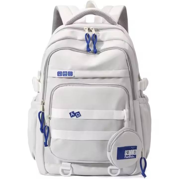 Bonita mochila estética para Niños, Escuela Secundaria, Estudiantes, color sólido mochila de viaje - 1