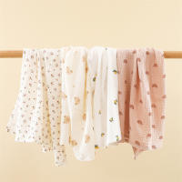 Manta De Algodón Gauze Para Bebé 85x65 Toalla De Baño Y Cubierta De Eedón Impresión De Dibujos Animados Para Recién Nacidos Unisex - details 2