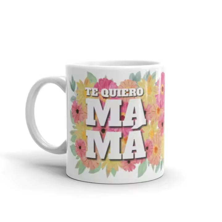 Taza Te Quiero Mamá, flores Antracita Raíz Regalos Regalos para Madres Inicio Hogar Tazas DÍA DE LA MADRE DÍA DE LA MADRE   Antracita - 1