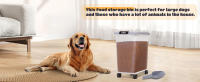 Nobleza - 20/30/40L Contenedor de Comida para Mascotas, Mascotas Caja de Alimentos con Ruedas Contenedor, Tapa abatible, hermética, Transparente, Ruedas y Pala, para Comida para Perros y Gatos, Gris - details 9