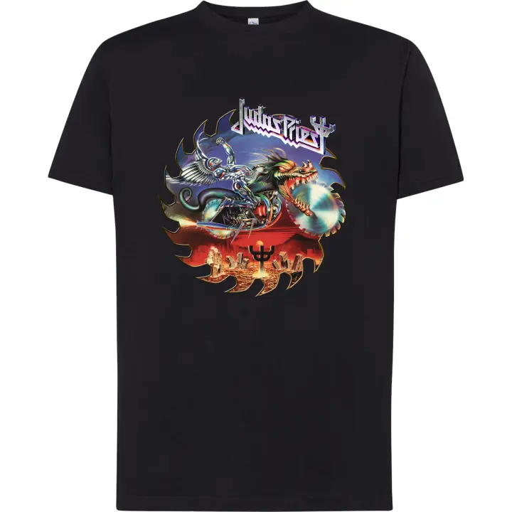 Camiseta   Judas Priest - | Algodón | Manga Corta y Manga Larga - Tejido tubular, sin costuras laterales. - Punto liso - 1