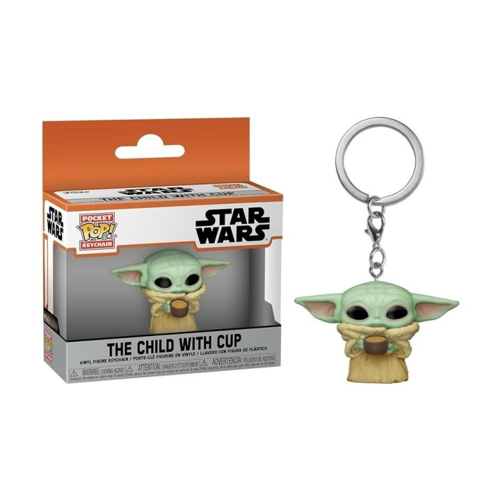FUNKO POCKET POP! LLAVERO: THE MANDALORIAN - EL NIÑO CON COPA, 53042, TIENDA CON LICENCIA OFICIAL, FIGURA, JUGUETE, CABEZÓN, VINILO, MUÑECO, GROGU, GUERRA DE LAS GALAXIAS, STAR WARS, DISNEY, BABY YODA