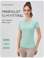 Camiseta Deportiva Para Mujer 2024 Técnica De Secado Rápido Top De Yoga Corto Manga Transpirable Y Cómodo Para Gimnasio Y Running - details 0