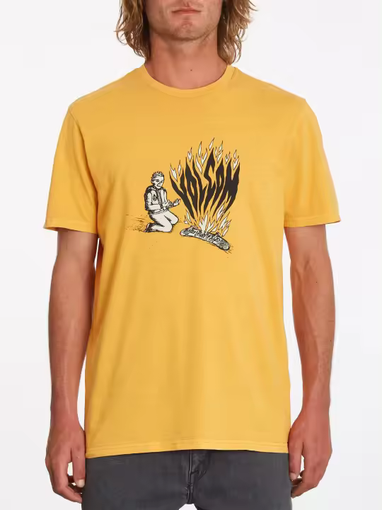 Camiseta Hombre Volcom Burnher Sunburst Cómoda Estilo Urbano - 1