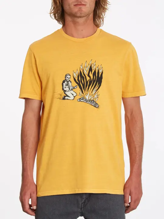 Camiseta Hombre Volcom Burnher Sunburst Cómoda Estilo Urbano - 1