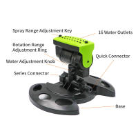 Riega Jardín 180° Rotativo Ajustable Gran Cobertura Sistemas De Riego Sprinkler Máquina Sprayer De Agua Suministros De Jardinería - details 9