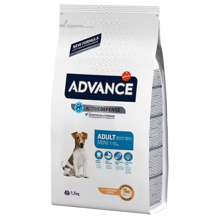 Advance Mini Adult Chicken, Pienso para Perros Adultos de Razas Pequeñas con Pollo, 1.5Kg - 1