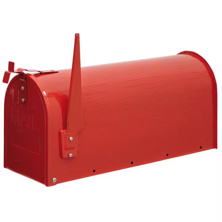 ARREGUI USA Mail D-USA/R Buzón Exterior de Acero de Estilo Americano | Buzón Americano | Buzón para Pan, Periódicos, Revistas, Sobres Grandes y Correo | Buzón Panera | Gran Capacidad | Rojo - 1