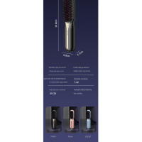 Alisador Inalámbrico 3 Temperaturas with Pantalla Digital - Peine Eléctrico Portátil de Iones Negativos 20s Calentamiento | Cerámica 3D Anti-Tirones + Diseño Mini para Viajes | Ideal Melo Rizado/Gruese (Incluye Funda y Cargador USB-C) exclusivo Miravia - details 5