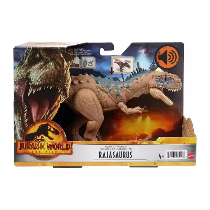 Jurassic World Rajasaurus Ruge y Golpea dinosaurio de Mattel - 1