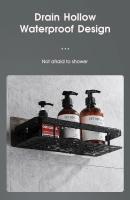 Estante De Almacenamiento Para Baño No Perforado Montaje En Pared Estante De Esquina Para Ducha Organizador De Shampoo Accesorios De Baño - details 6
