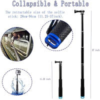 Palo Telescópico Portátil De Aluminio 48cm Para Selfie Compatible Con GoPro Hero 12 11 10 9 8 6 OSMO Acción Xiaoyi SJCAM Eke - details 4