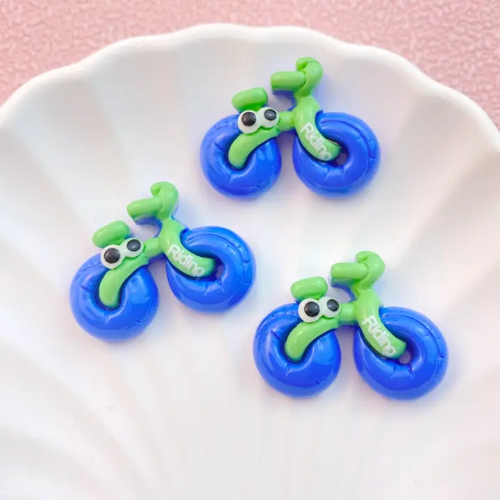 10Pcs Cabochones De Resina Planos Con Diseño De Patines De Escuela Bicicletas Y Baloncesto Para Decoración De Joyería DIY - 1