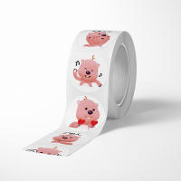500pcs/Roll Pegatinas De Castor Cartoon Pequeño Y Lindo Loopy Kawaii Para Laptop Taza De Agua Libro Móvil Regalo Para Niños - details 2
