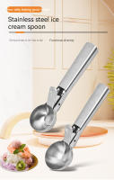 Cuchara De Helado De Acero Inoxidable Herramienta Para Servir Helado Comercial Y Doméstico Forma De Cuchara Para Melón Y Leche Caliente - details 0