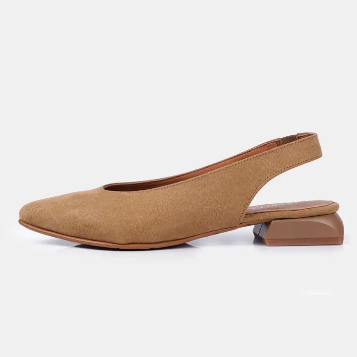 1990s Zapatos Planos de Piel para Mujer Negro - Diseño Curvo y Talón Abierto - 1