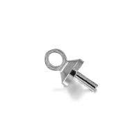 Pendiente De Latón Para Encantos Con Ojo De Tornillo Y Agujero Medio Colgante Para Perlas Conector De Joyería Accesorios Top Perforados - details 1