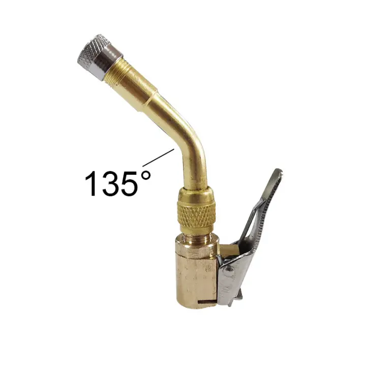 Juego De Extensión De Válvula De Neumático Para Bicicletas Motocicletas Automóviles Y Barcos Con Tubos De Inflación De 45°/90°/135° Material De Cobre Puro - 1